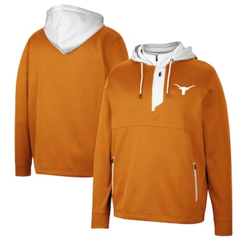 Men's Colosseum Texas Longhorns Luge 3.0 Quarter-Zip Hoodie