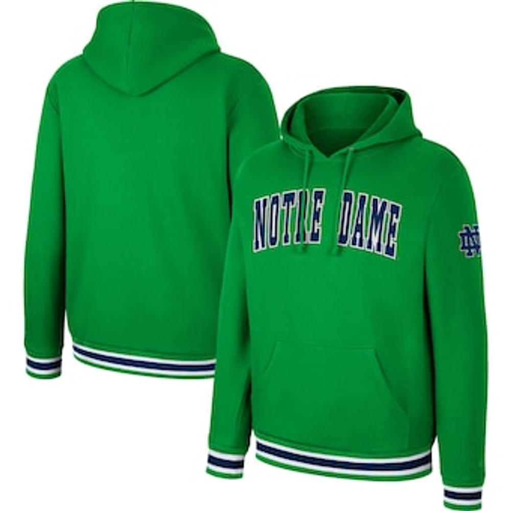 Men's Colosseum Green Notre Dame Fighting Irish Varsity Arch Pullover Hoodie