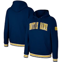 Men's Colosseum Navy Notre Dame Fighting Irish Varsity Arch Pullover Hoodie