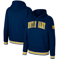 Men's Colosseum Navy Notre Dame Fighting Irish Varsity Arch Pullover Hoodie