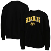 Men's Colosseum Black Grambling Tigers Arch Over Logo Pullover Sweatshirt