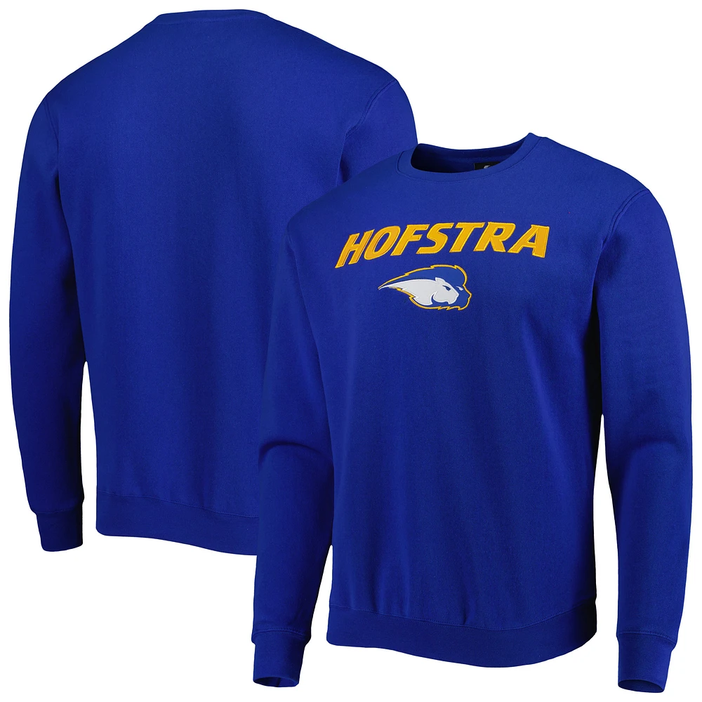 Men's Colosseum Royal Hofstra University Pride Arch Over Logo Pullover Sweatshirt