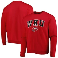 Men's Colosseum Red Western Kentucky Hilltoppers Arch Over Logo Pullover Sweatshirt