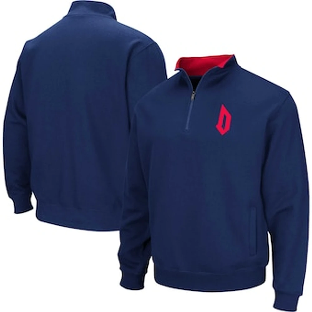 Men's Colosseum Blue Duquesne Dukes Tortugas Quarter-Zip Sweatshirt