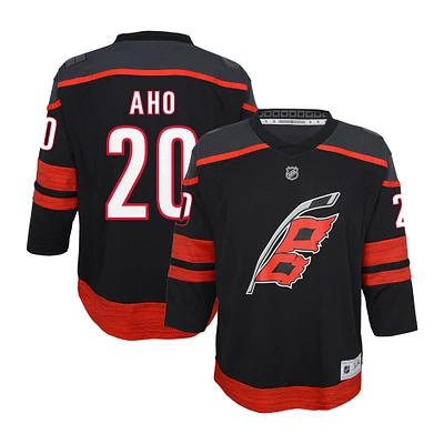 Youth Sebastian Aho Black Carolina Hurricanes Home Replica Player Jersey