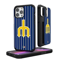 Seattle Mariners Cap Logo iPhone Pinstripe Cooperstown Design Rugged Case