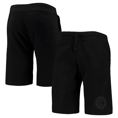 Men's Mitchell & Ness Chicago Fire All Black Fleece Shorts