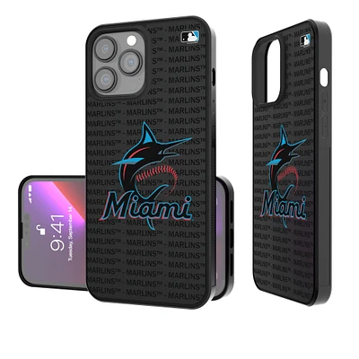 Miami Marlins iPhone Text Backdrop Design Bump Case