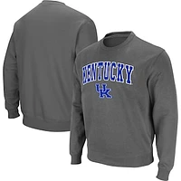 Men's Colosseum Charcoal Kentucky Wildcats Arch & Logo Pullover Sweatshirt