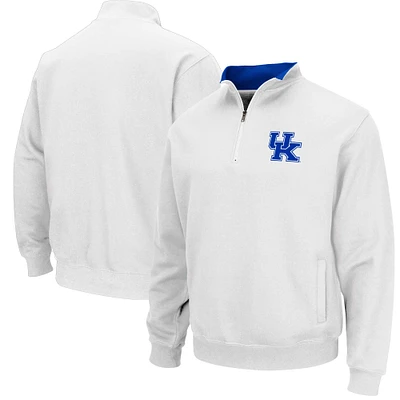 Men's Colosseum White Kentucky Wildcats Tortugas Quarter-Zip Sweatshirt