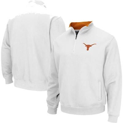 Men's Colosseum White Texas Longhorns Tortugas Quarter-Zip Sweatshirt