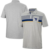 Men's Colosseum Heathered Gray West Virginia Mountaineers Golfer Pocket Polo