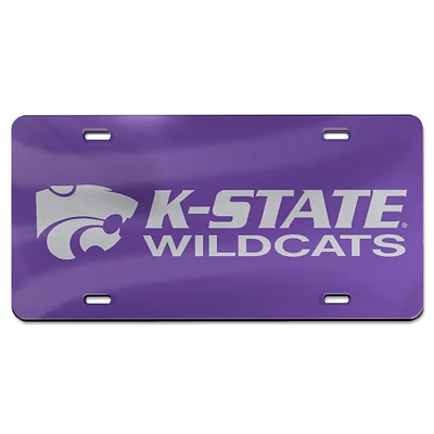 WinCraft Kansas State Wildcats Team Logo 19 Laser Cut Acrylic License Plate