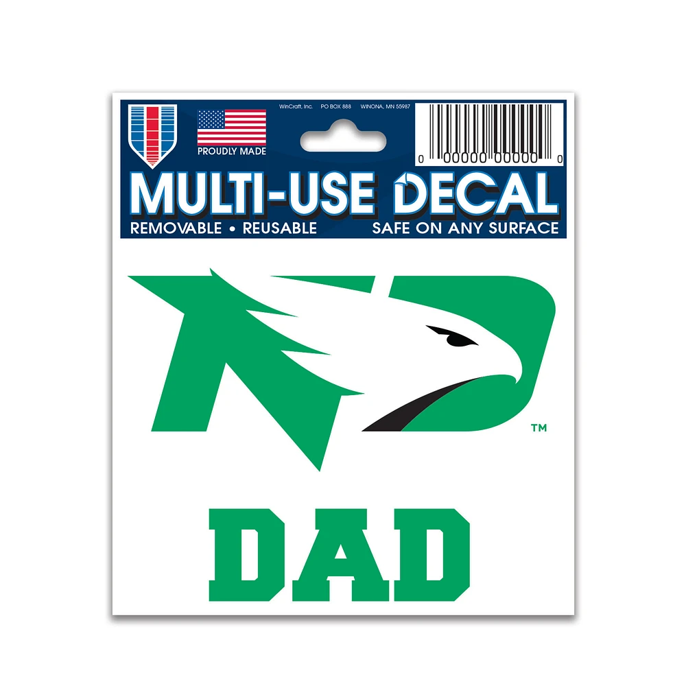 WinCraft North Dakota 3" x 4" Dad Multi-Use Decal