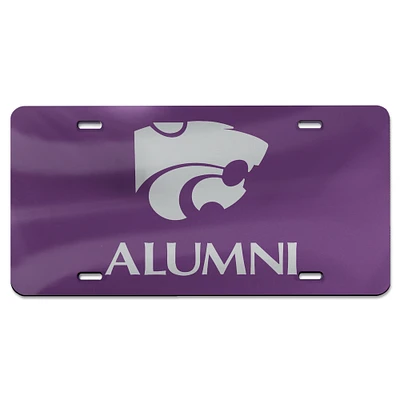 WinCraft Purple Kansas State Wildcats Alumni Laser Cut Acrylic License Plate