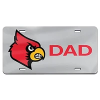 WinCraft Louisville Cardinals Dad Laser Cut Acrylic License Plate