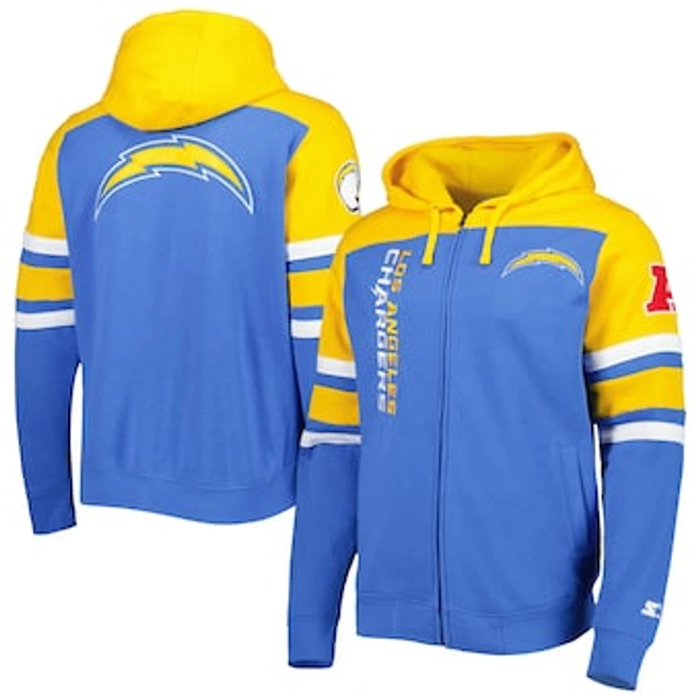 Men's Starter Royal Los Angeles Chargers Extreme Full-Zip Hoodie Jacket