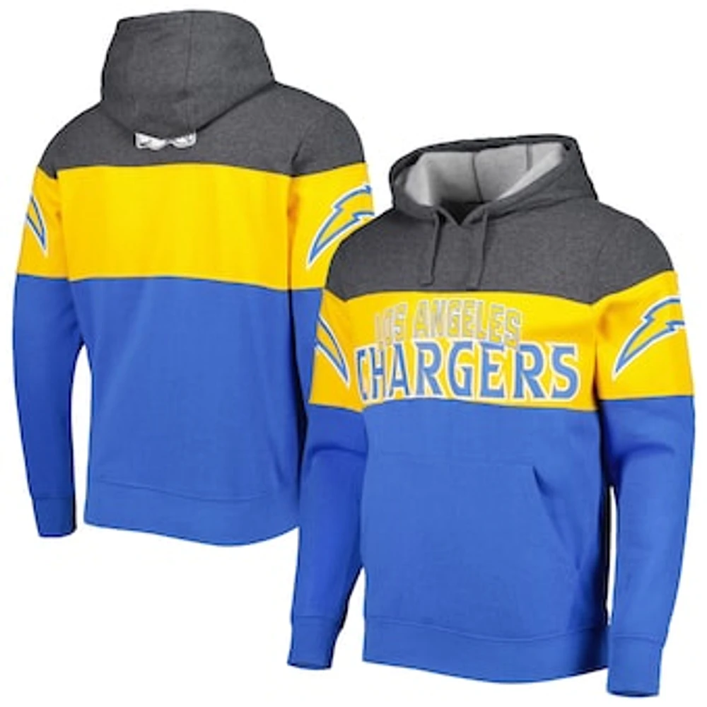 Men's Starter Heather Charcoal/Powder Blue Los Angeles Chargers Extreme Pullover Hoodie