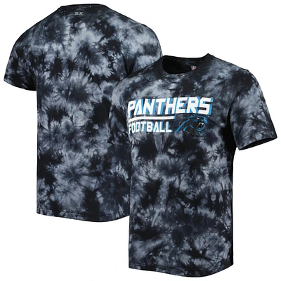 Men's MSX by Michael Strahan Black Carolina Panthers Recovery Tie-Dye T-Shirt