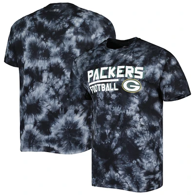 Men's MSX by Michael Strahan Black Green Bay Packers Recovery Tie-Dye T-Shirt