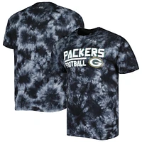 Men's MSX by Michael Strahan Black Green Bay Packers Recovery Tie-Dye T-Shirt