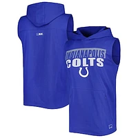 Men's MSX by Michael Strahan Royal Indianapolis Colts Relay Sleeveless Pullover Hoodie