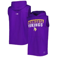 Men's MSX by Michael Strahan Purple Minnesota Vikings Relay Sleeveless Pullover Hoodie