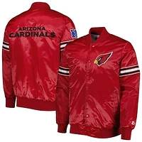 Men's Starter Cardinal Arizona Cardinals The Pick and Roll Full-Snap Jacket