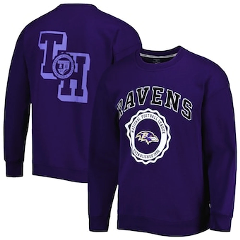 Men's Tommy Hilfiger Purple Baltimore Ravens Ronald Crew Sweatshirt