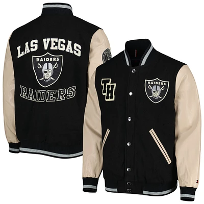 Men's Tommy Hilfiger Black Las Vegas Raiders Full-Zip Varsity Jacket