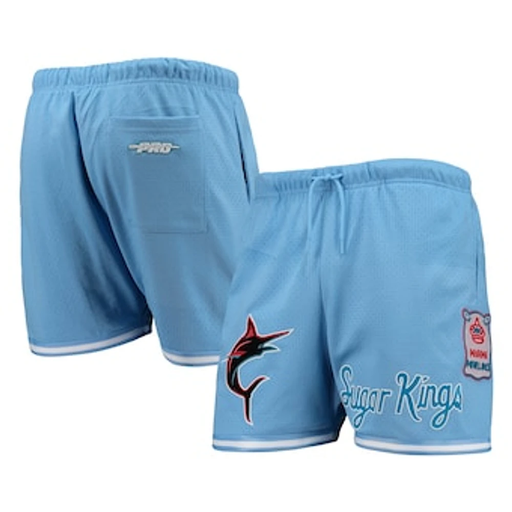 Men's Light Blue Miami Marlins City Edition Mesh Shorts