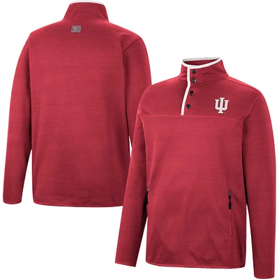 Men's Colosseum Crimson Indiana Hoosiers Rebound Quarter-Snap Jacket