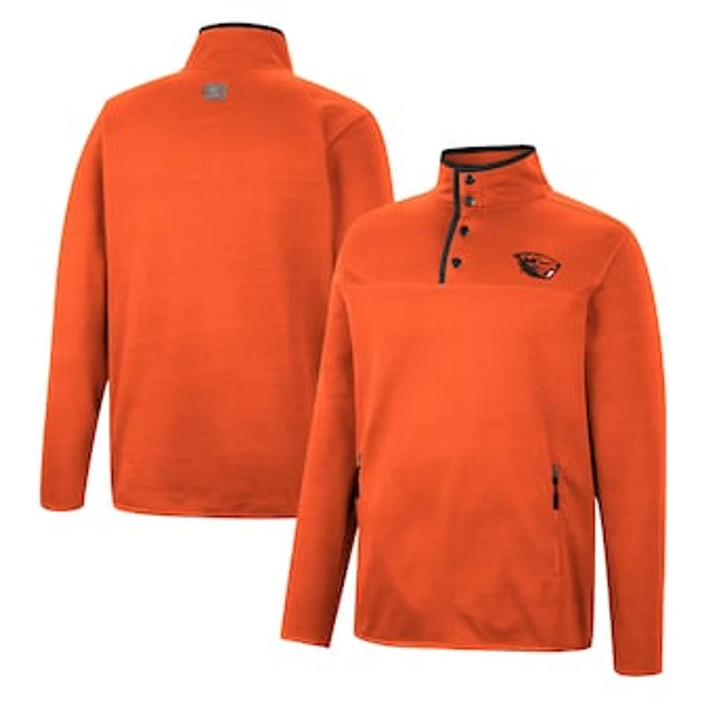 Men's Colosseum Orange Oregon State Beavers Rebound Quarter-Snap Jacket