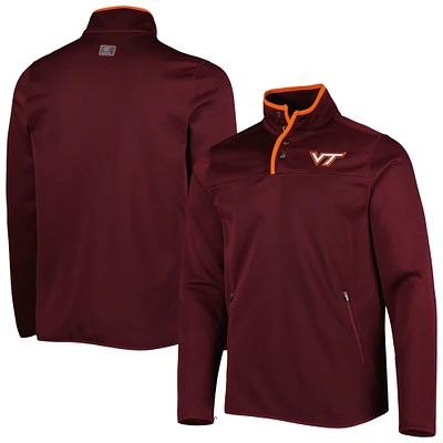 Men's Colosseum Maroon Virginia Tech Hokies Rebound Quarter-Snap Jacket