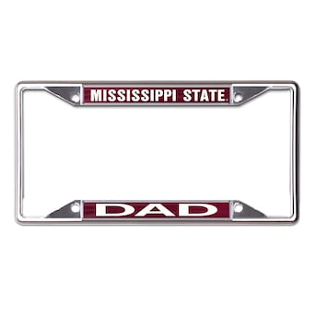 WinCraft Mississippi State Bulldogs Dad School Supporter Laser Cut Metal License Plate Frame