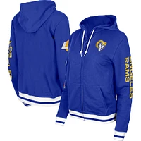 Women's New Era Royal Los Angeles Rams Elite Pack Full-Zip Hoodie