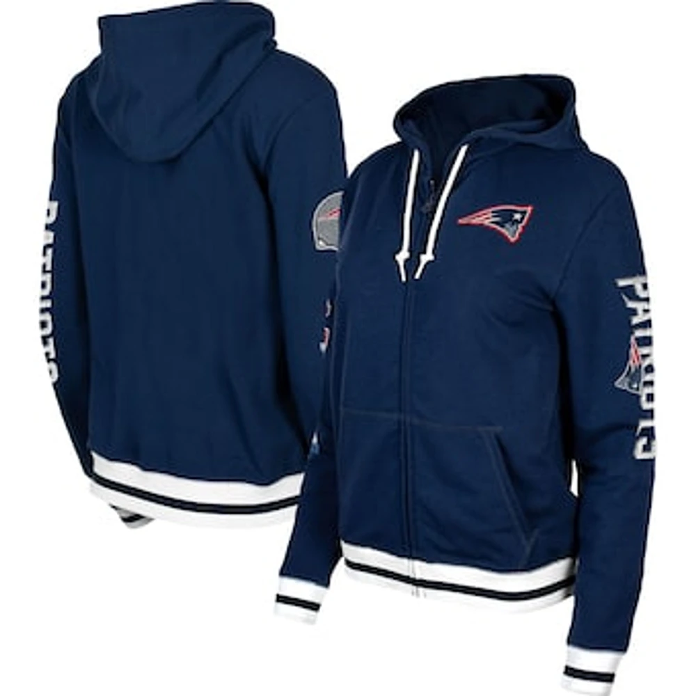 Women's New Era Navy New England Patriots Elite Pack Full-Zip Hoodie