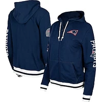 Women's New Era Navy New England Patriots Elite Pack Full-Zip Hoodie