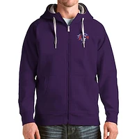 Men's Antigua Purple Halifax Thunderbirds Victory Full-Zip Hoodie