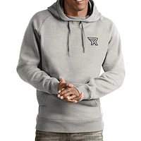 Men's Antigua Heathered Gray Rochester Knighthawks Victory Pullover Hoodie