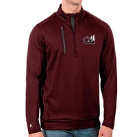 Men's Antigua Maroon Colorado Mammoth Generation Quarter-Zip Pullover Top