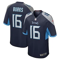 Men's Nike Treylon Burks Navy Tennessee Titans Player Game Jersey