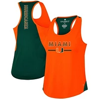 Women's Colosseum Orange Miami Hurricanes Sachs 2-Hit Scoop Neck Racerback Tank Top