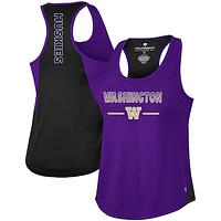 Women's Colosseum Purple Washington Huskies Sachs 2-Hit Scoop Neck Racerback Tank Top