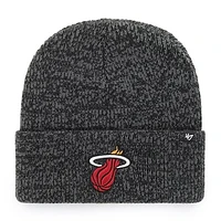 Men's '47 Black Miami Heat Brain Freeze Cuffed Knit Hat