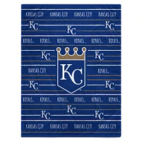 Kansas City Royals 60'' x 80'' Logo Stripe Flannel Fleece Blanket