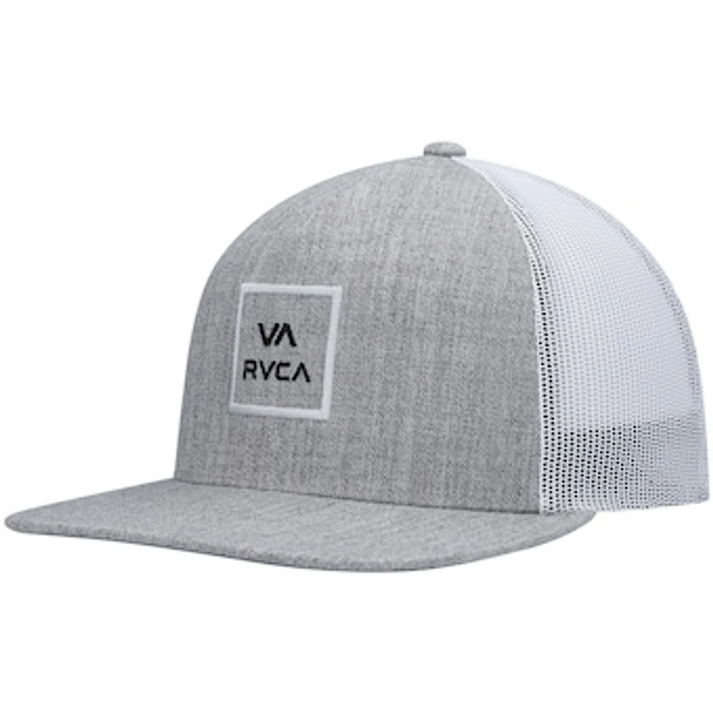 Men's RVCA Heathered Gray All the Way Trucker Snapback Hat