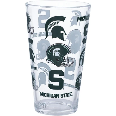 Michigan State Spartans 16oz. Allover Print Pint Glass