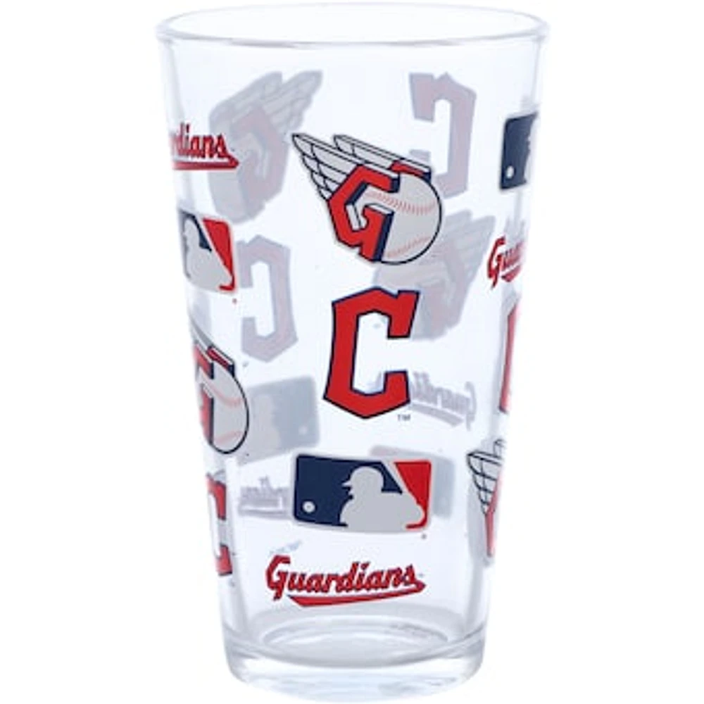 Cleveland Guardians 16oz. Allover Print Pint Glass