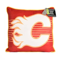 Red Calgary Flames 18'' x 18'' Team Logo Reversible Decor Pillow